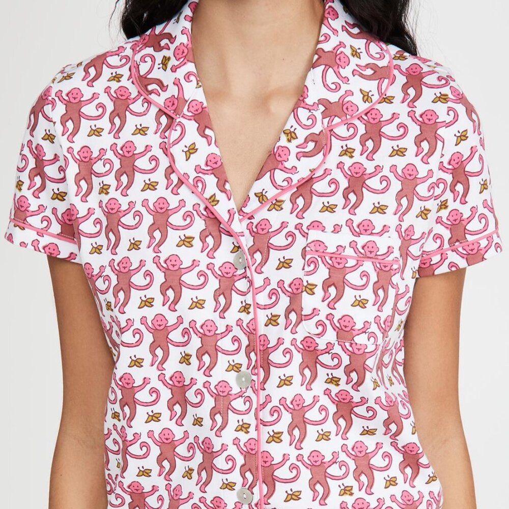 Pink Roller Rabbit Monkey Pajamas